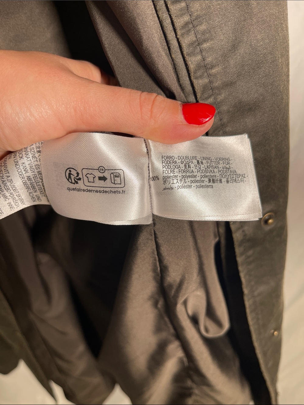Zara Brown Long Trench Coat with Dark Corduroy Collar - Picture 5 of 7